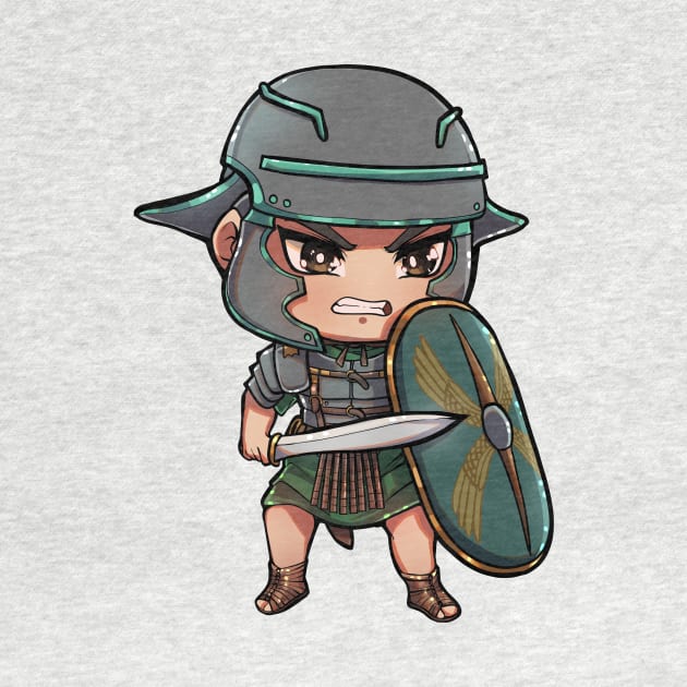 Cute Green Roman Empire Legionary - Soldier Warrior History by Holymayo Tee